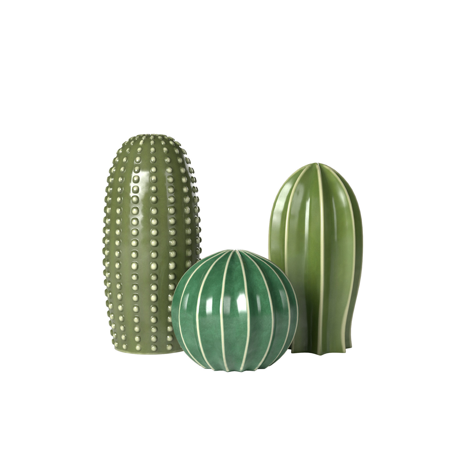 IKEA SJALSLIGT Cactus Decoration Set 3D model CGTrader
