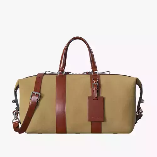 RALPH LAUREN Leather-Trim Canvas Duffel
