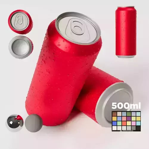 Soda Can - Beer Can 500ml 3D model
