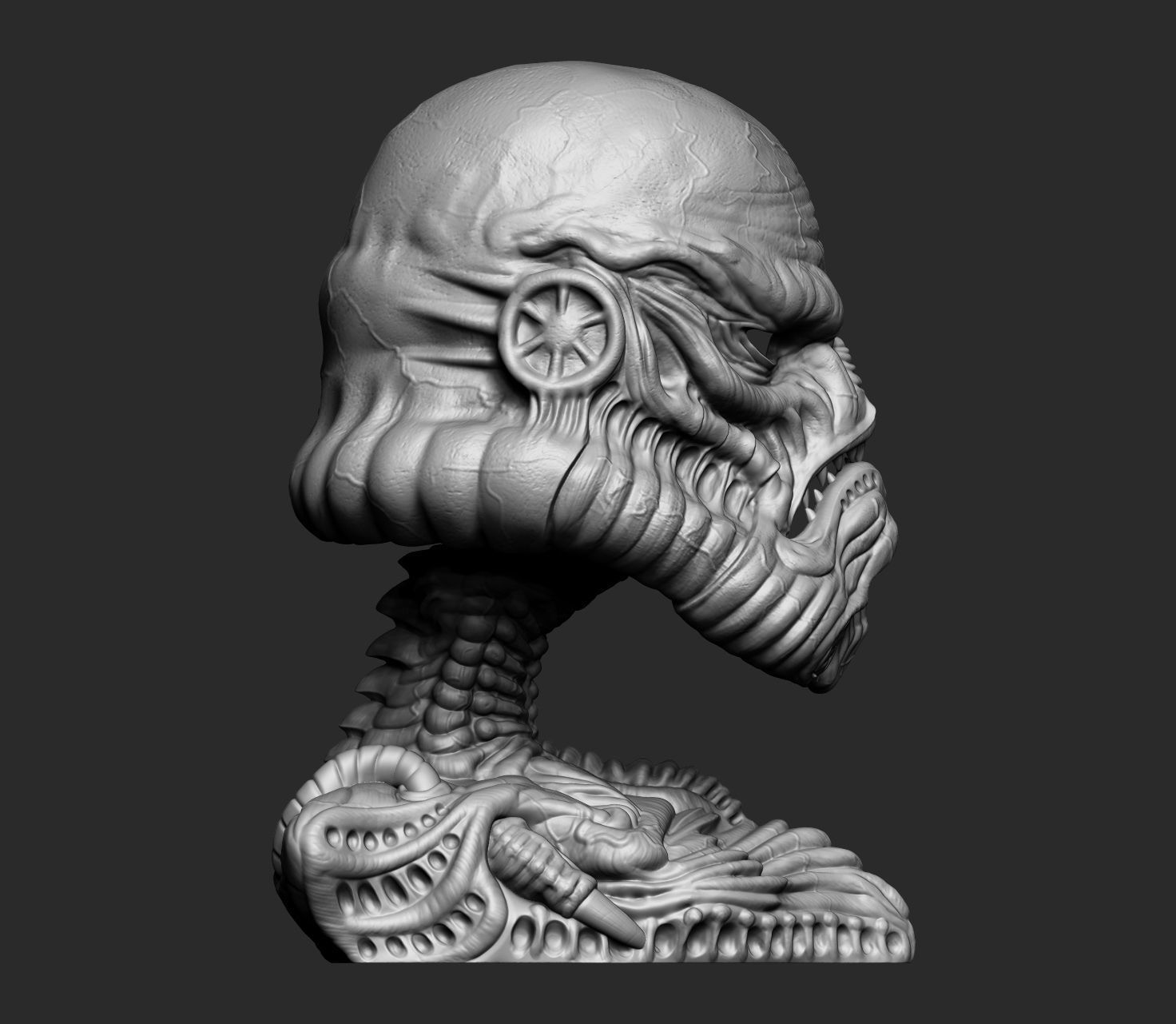 Exclusive Organic Stormtrooper helmet Star Wars 3D print model_4