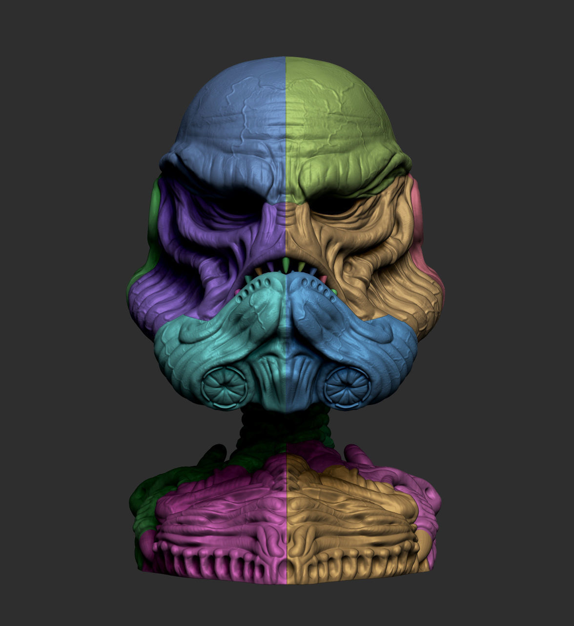 Exclusive Organic Stormtrooper helmet Star Wars 3D print model_13