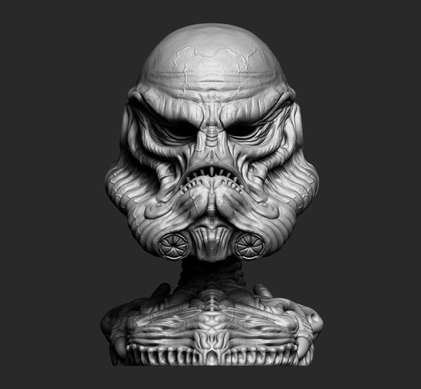 Exclusive Organic Stormtrooper helmet Star Wars 3D print model_2