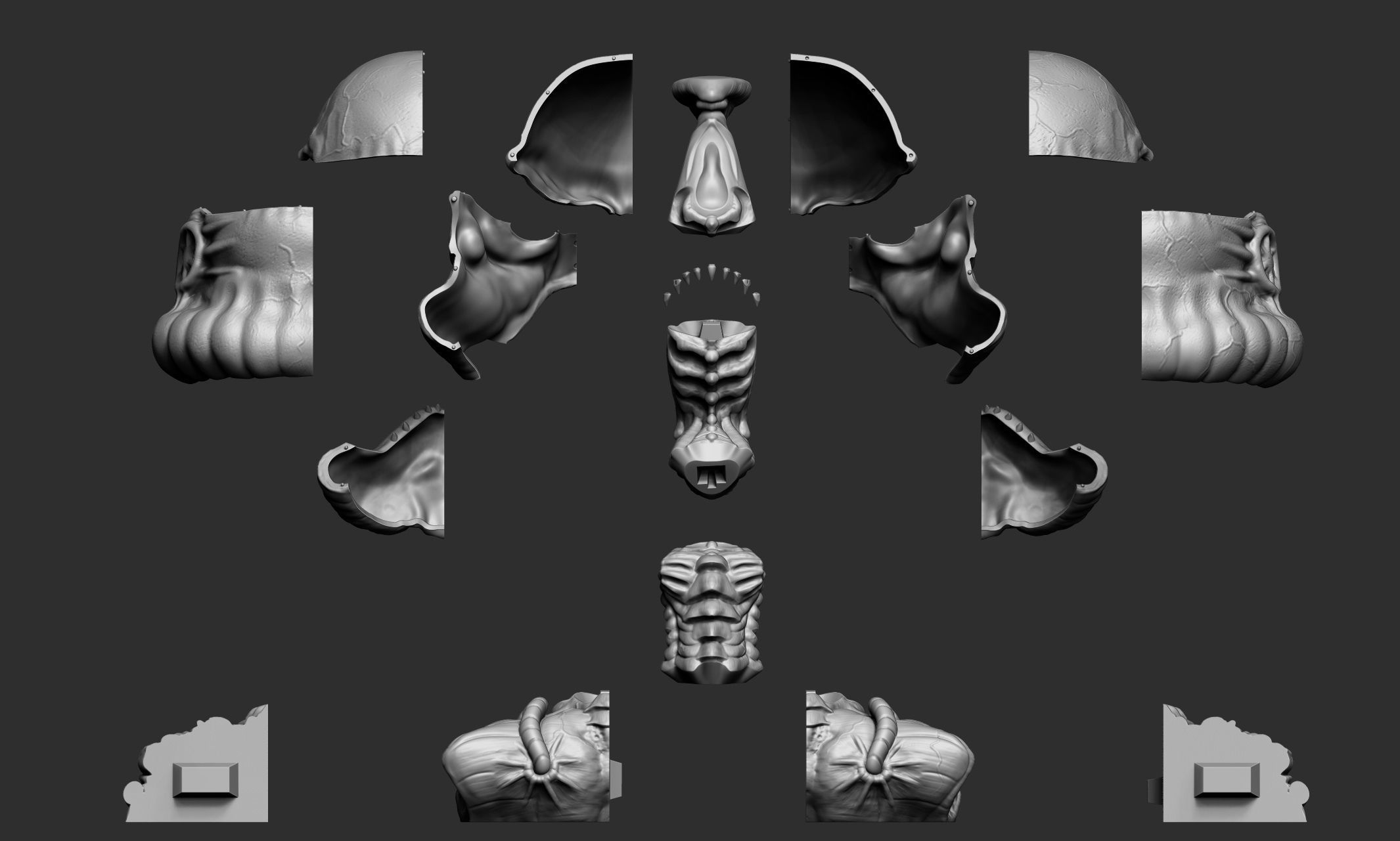 Exclusive Organic Stormtrooper helmet Star Wars 3D print model_10