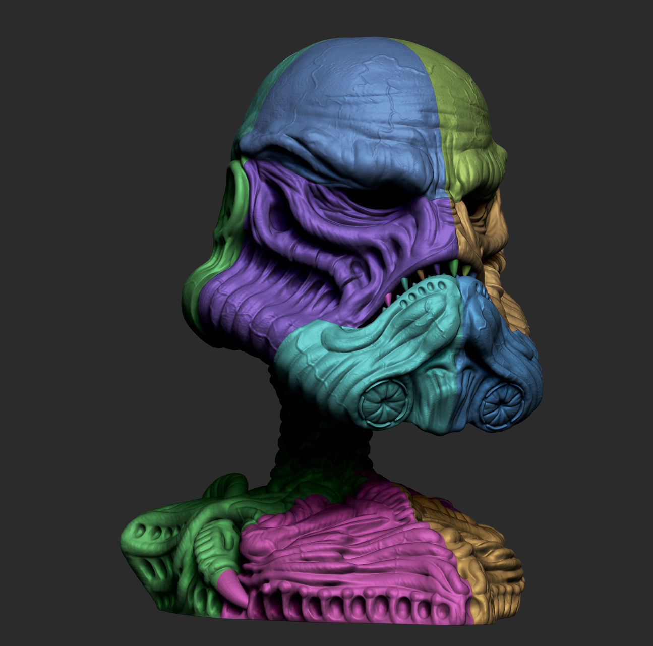 Exclusive Organic Stormtrooper helmet Star Wars 3D print model_12