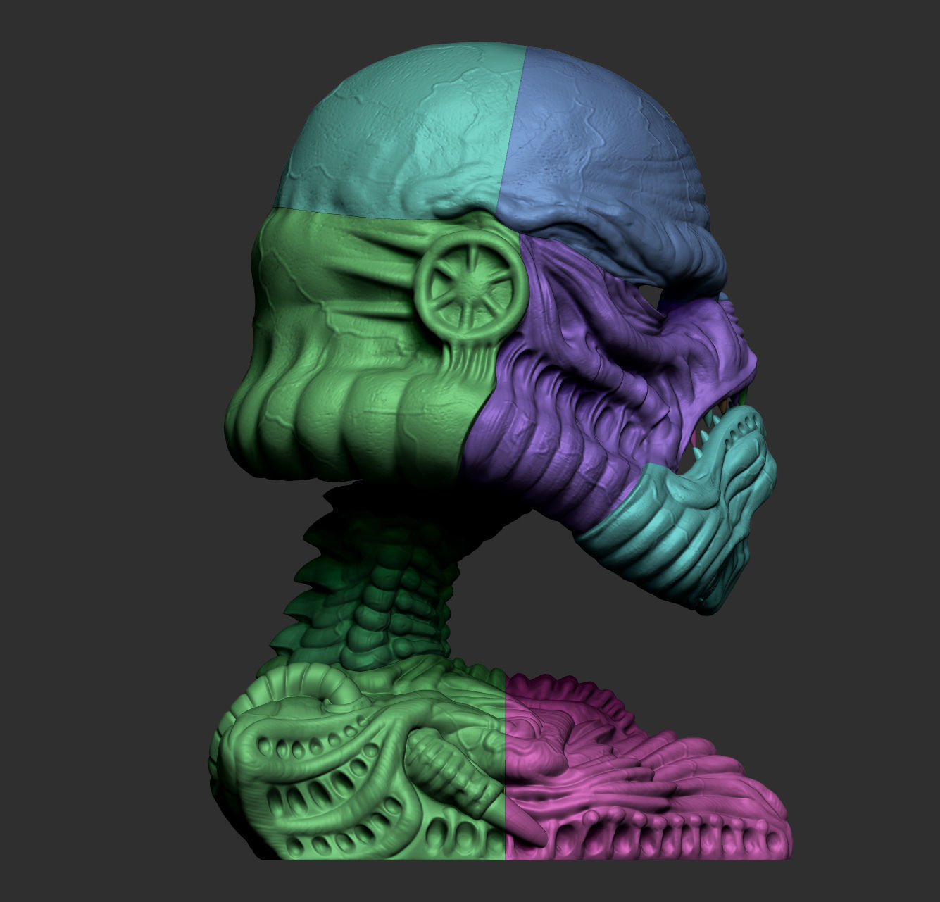 Exclusive Organic Stormtrooper helmet Star Wars 3D print model_15