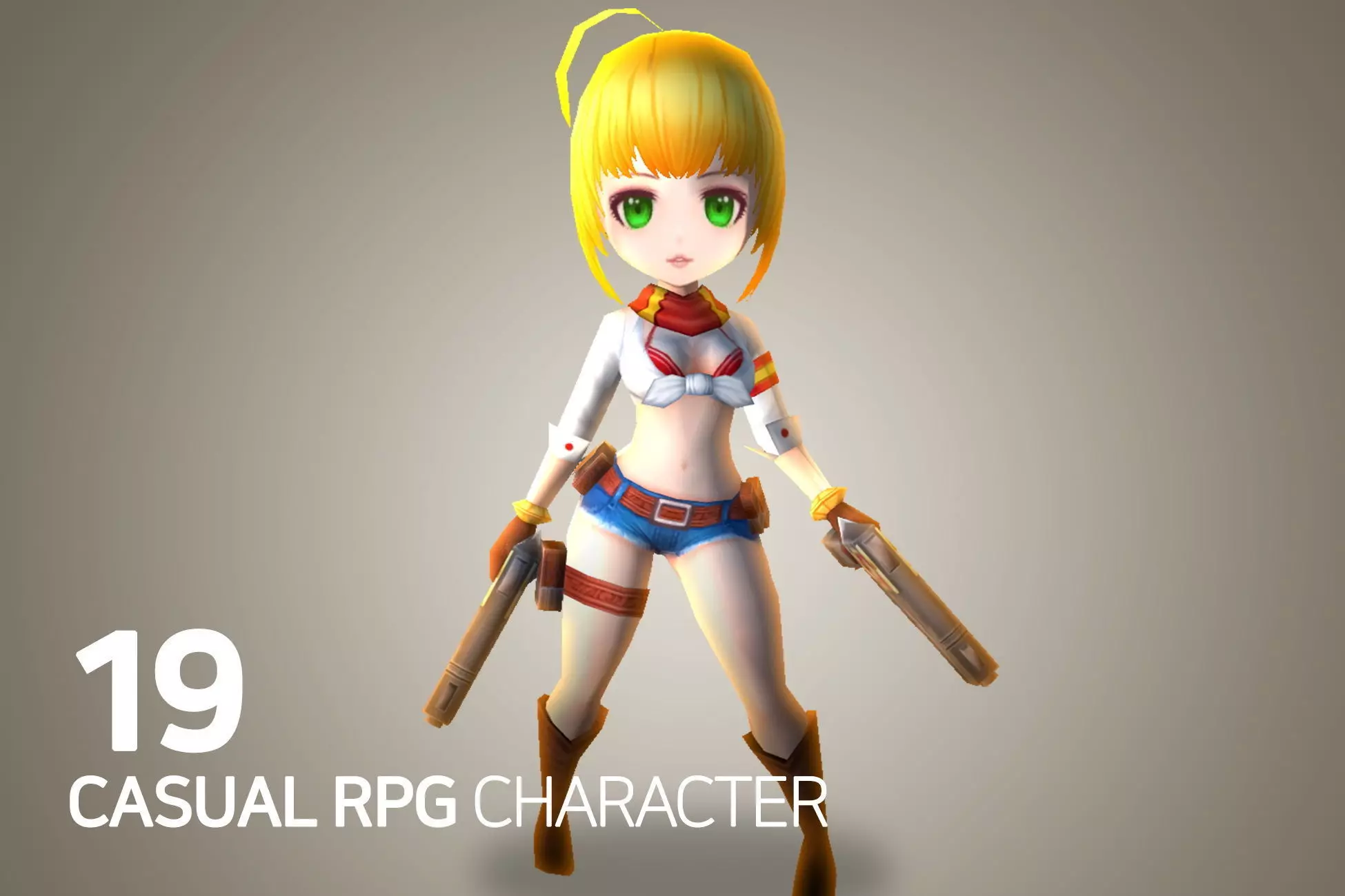 Casual RPG Character - 19 Miran Low-poly 3D model_0