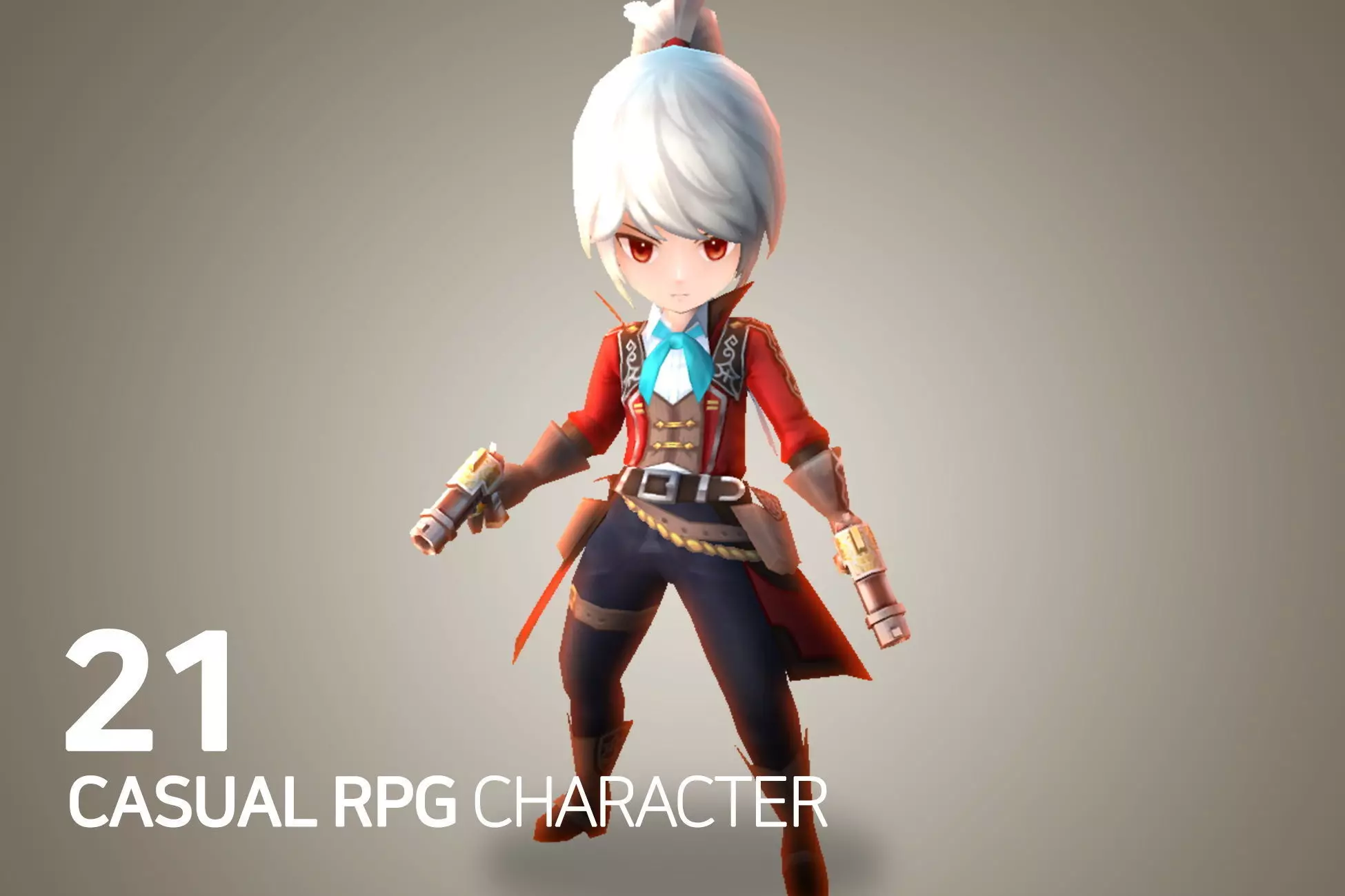 Casual RPG Character - 21 Philipe Low-poly 3D model
