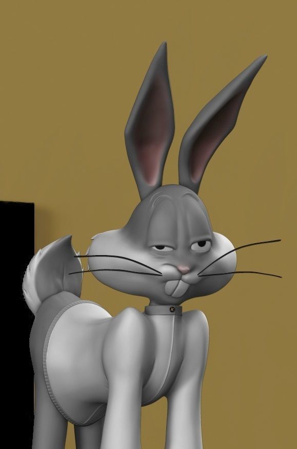 Bugs Bunny and Elmer Fudd  3D print model_2