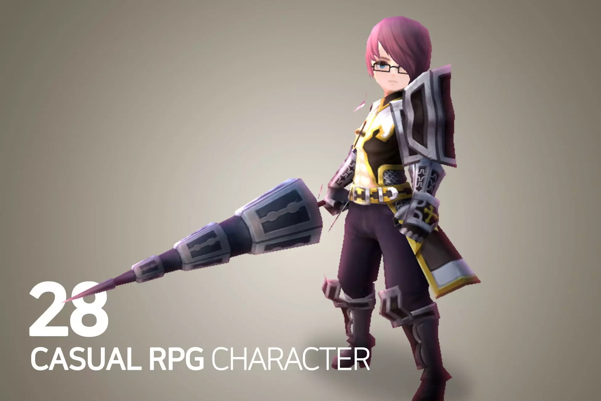 Casual RPG Character - 28 Stark Low-poly 3D model_0