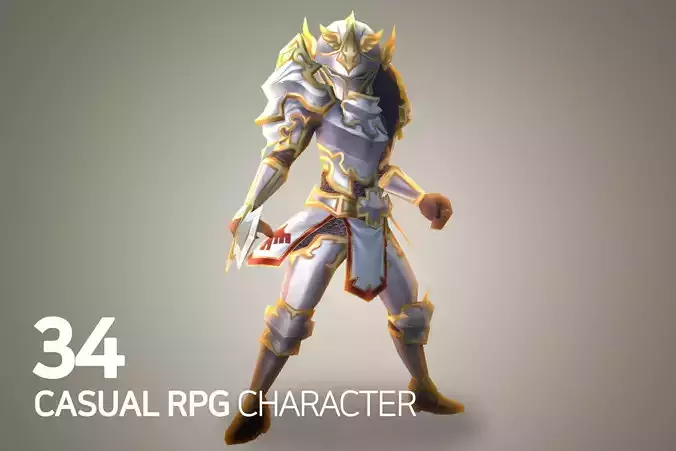 Casual RPG Character - 34 General Low-poly 3D model Casual RPG Character - 34 General Low-poly 3D model