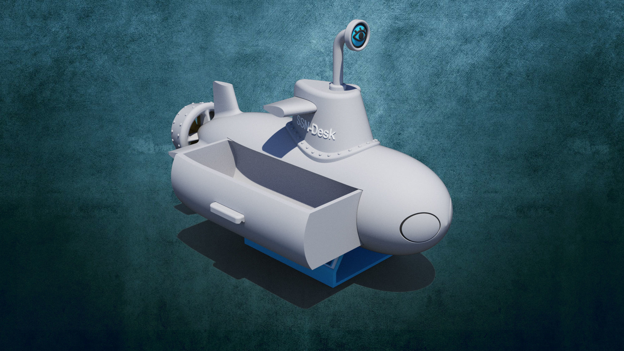 SSN-Desk submarine 3D print model_1