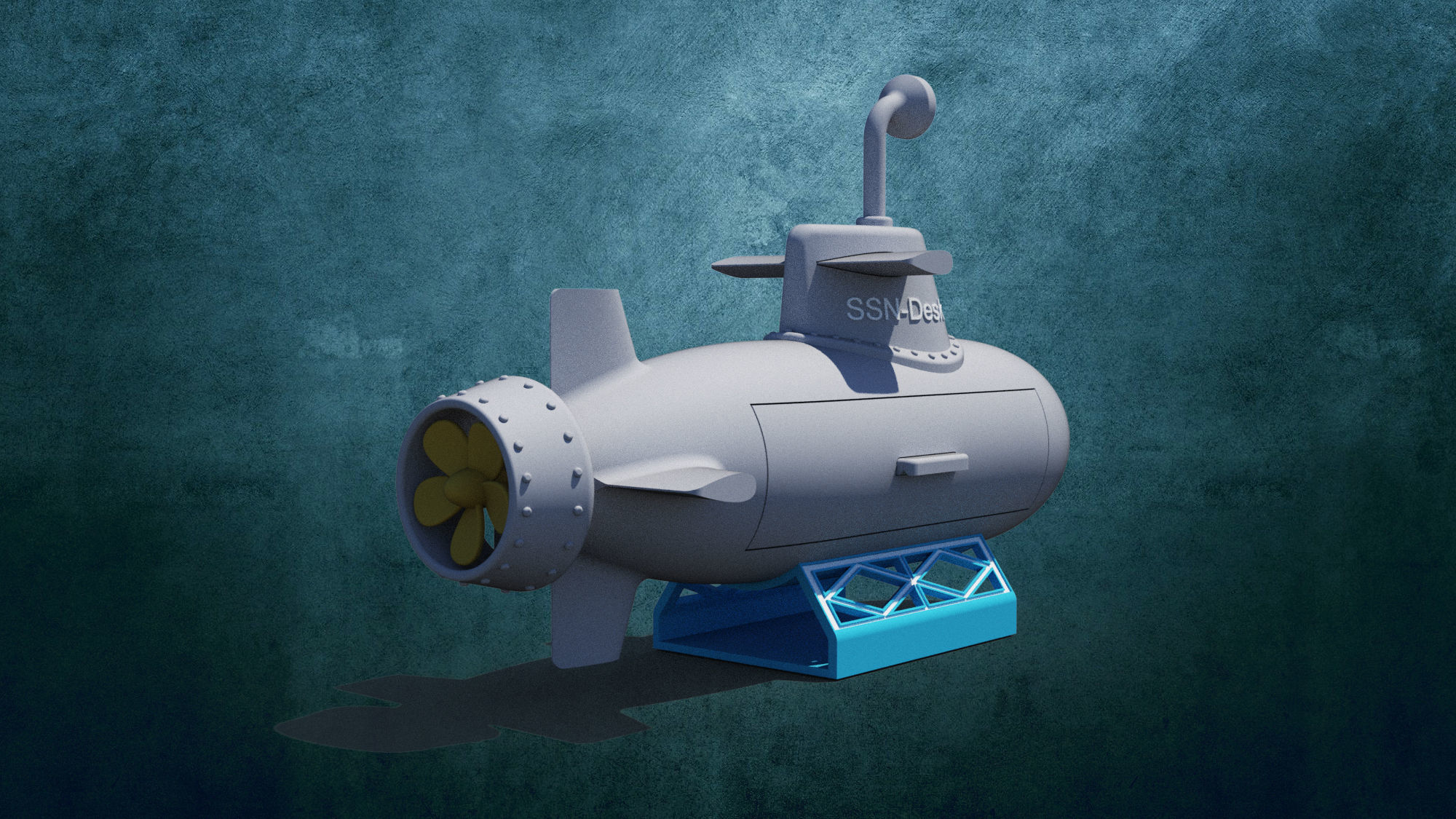 SSN-Desk submarine 3D print model_2