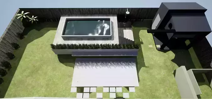 Vila Miami Low-poly 3D model