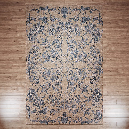 ALFOMBRA area rug with floral pattern Free 3D model