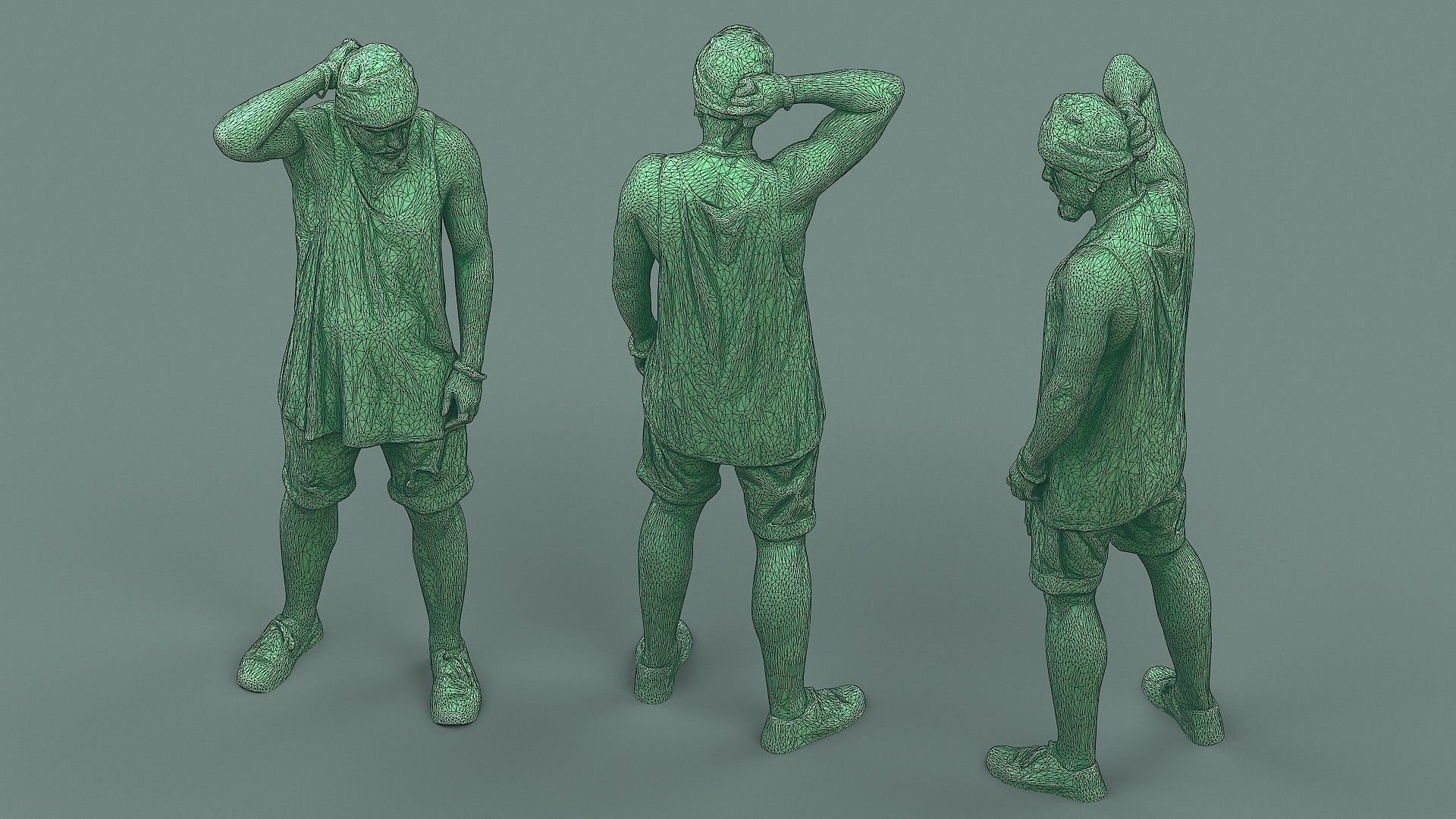 Ooops man with tattoos 3D model_7