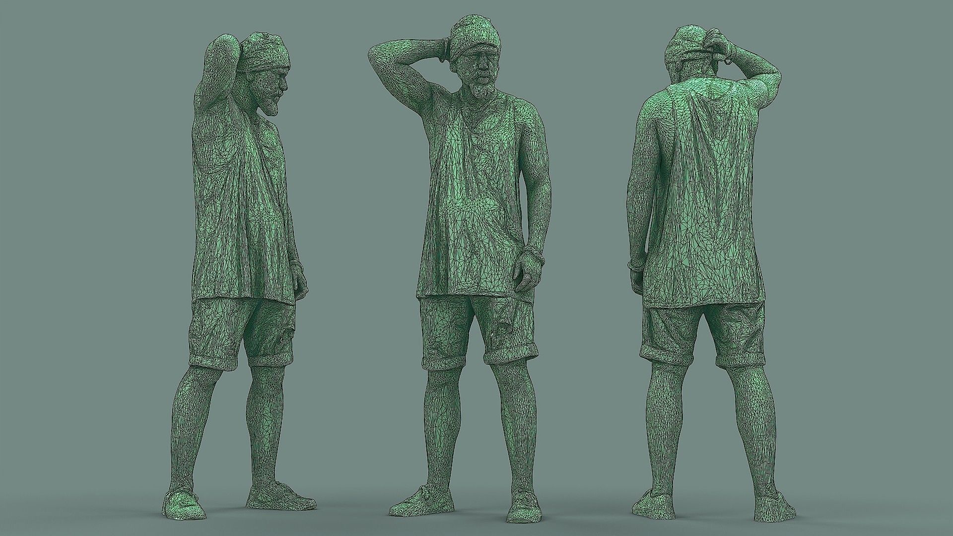 Ooops man with tattoos 3D model_3