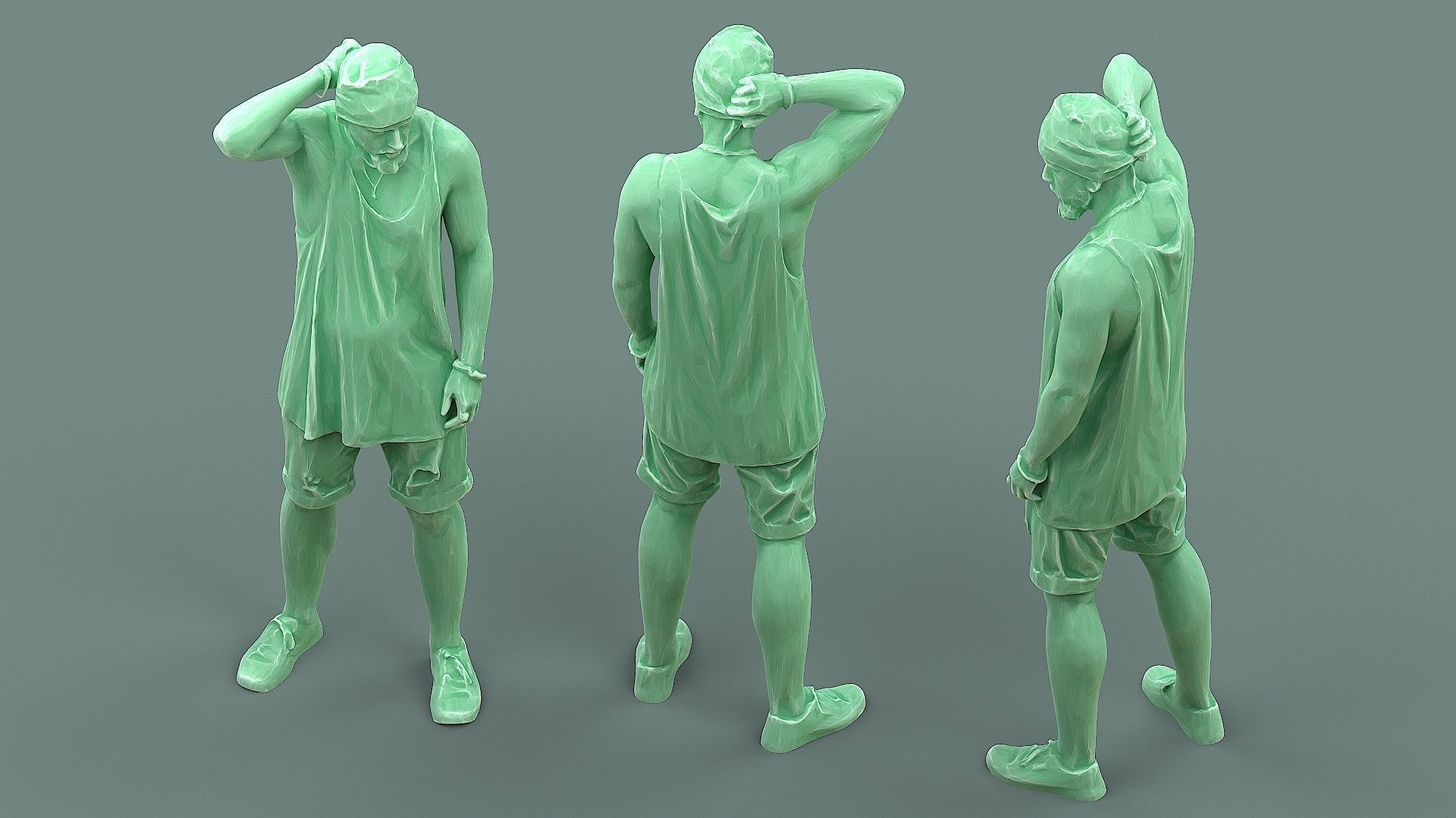 Ooops man with tattoos 3D model_6