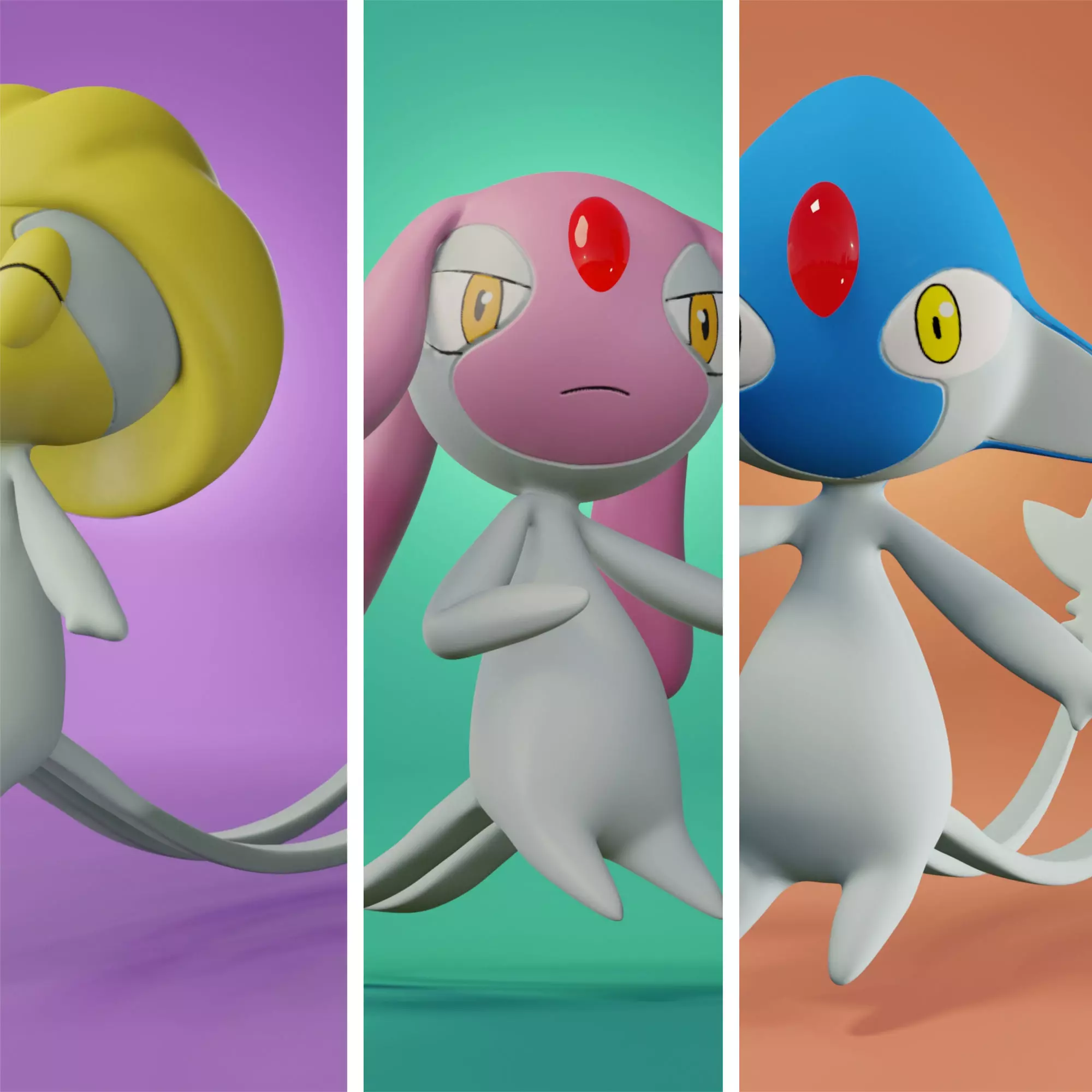 pokemon lake trio pack 3D print model_0