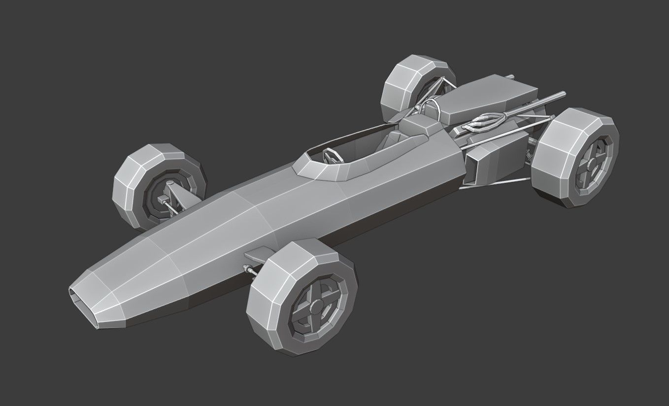 Lotus 43 Low Poly Low-poly 3D model_8