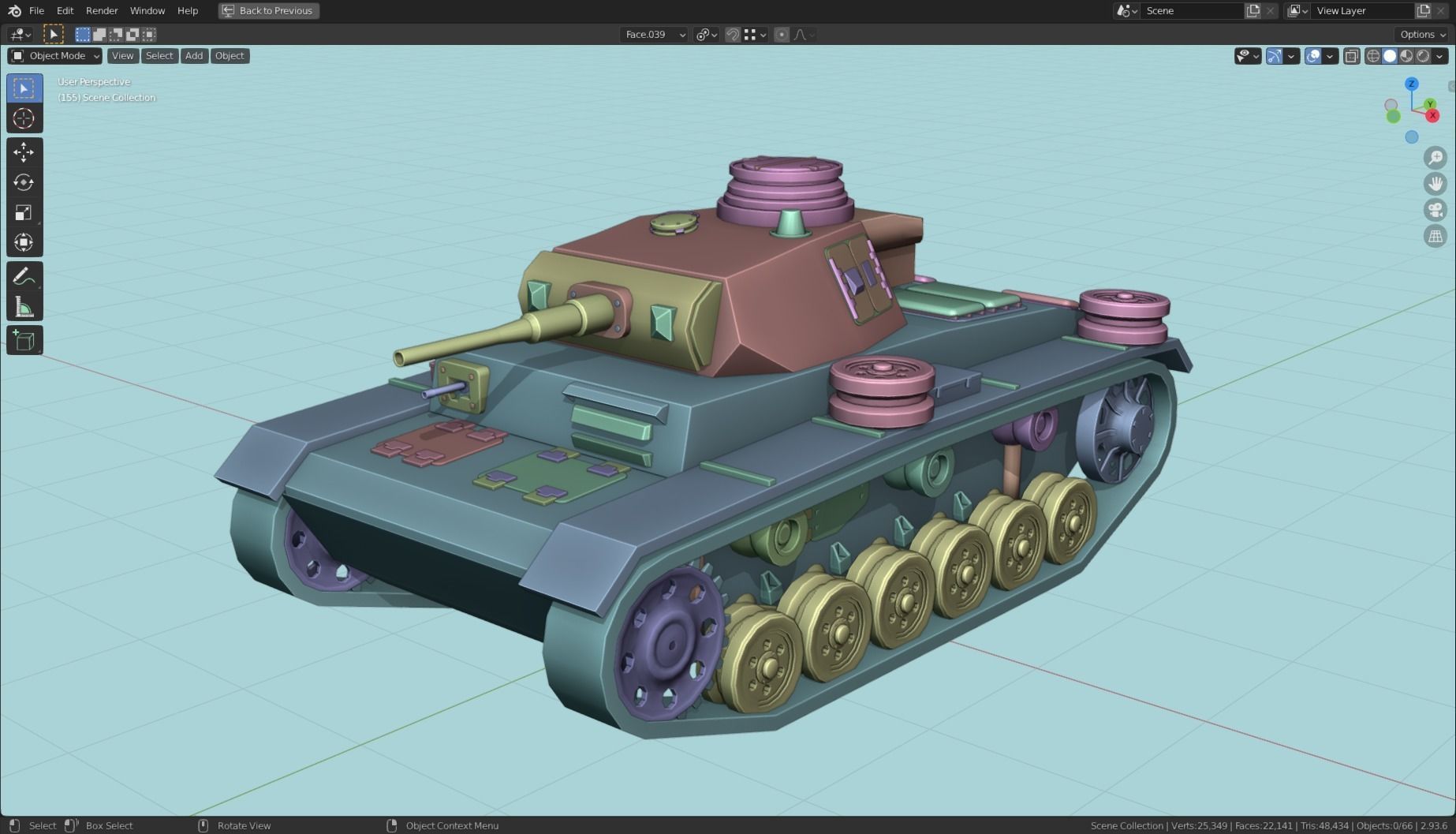 Panzerkampfwagen III Tank Base Mesh  Low-poly 3D model_26