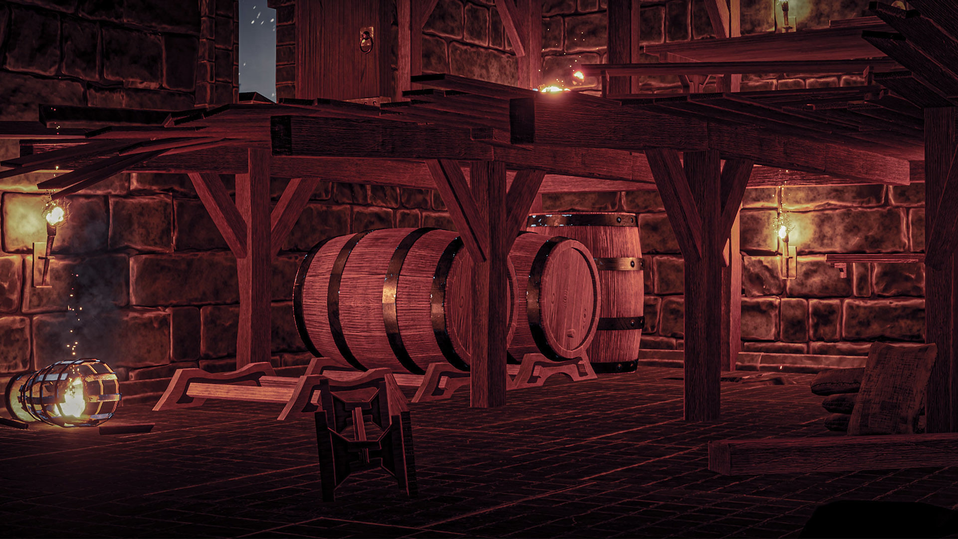 Castle Ruins Props Asset Low-poly 3D model_29