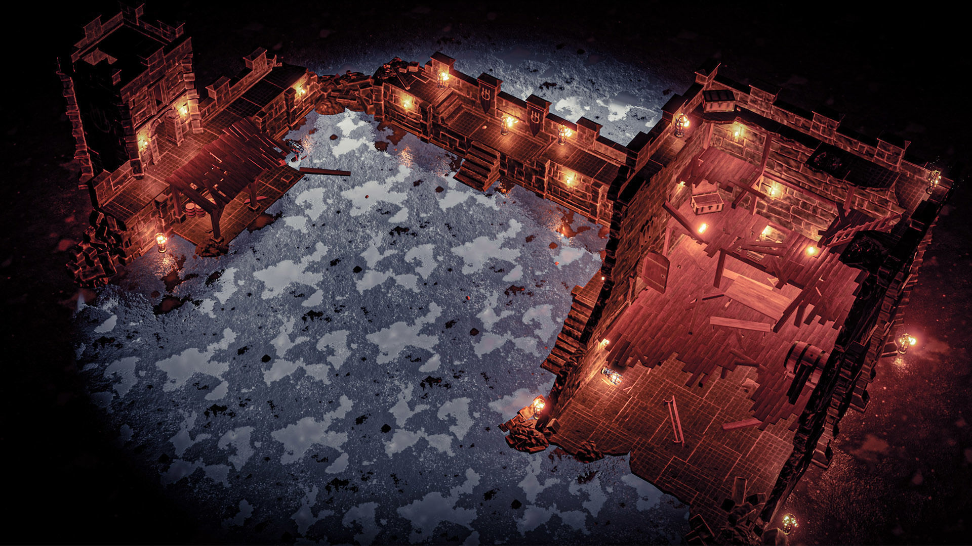 Castle Ruins Props Asset Low-poly 3D model_58