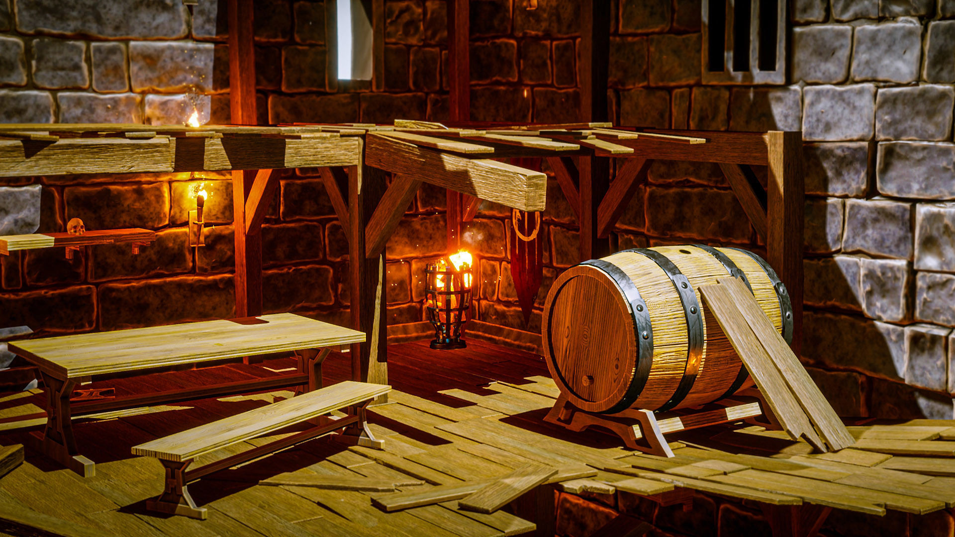 Castle Ruins Props Asset Low-poly 3D model_19