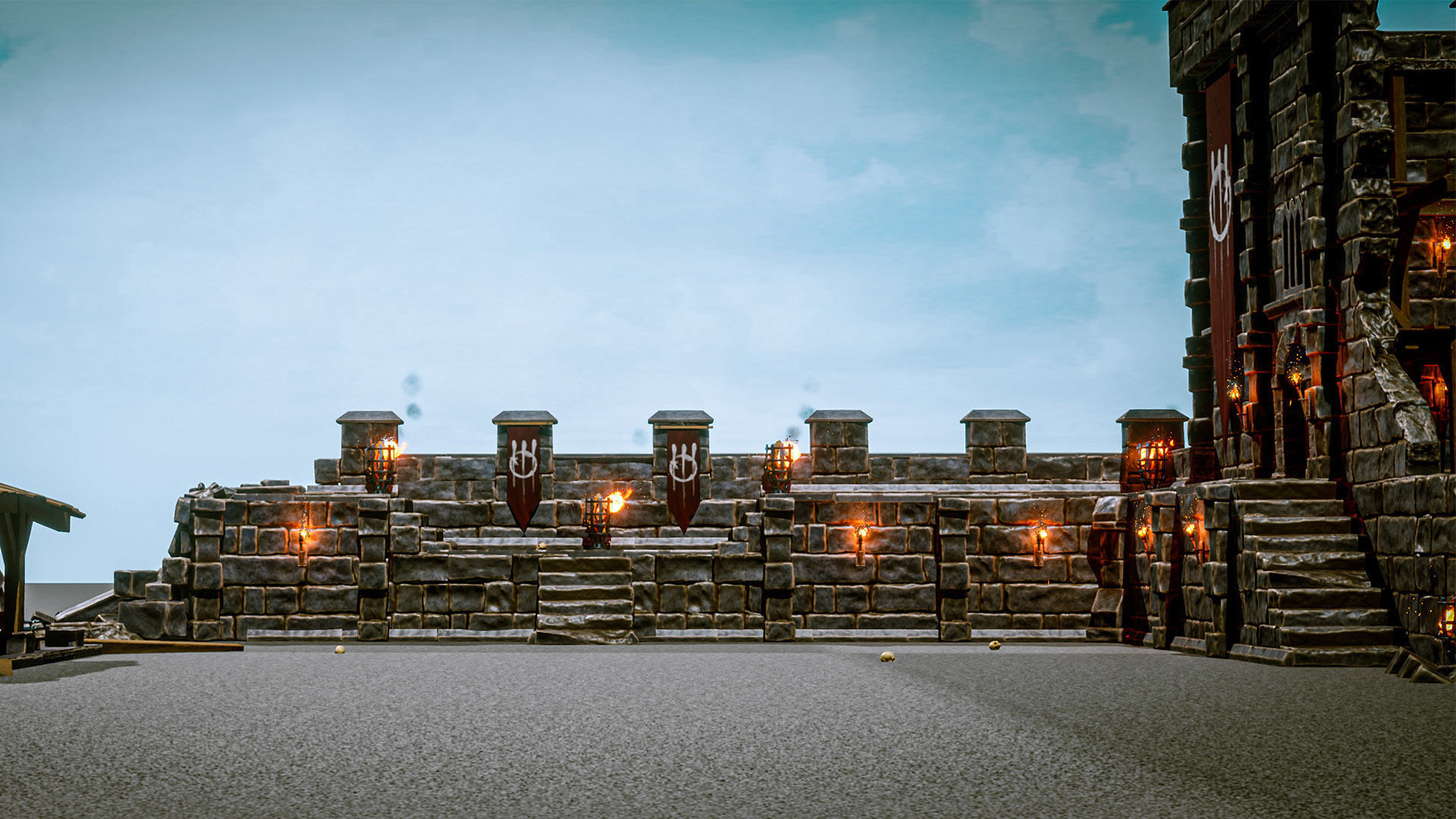 Castle Ruins Props Asset Low-poly 3D model_64