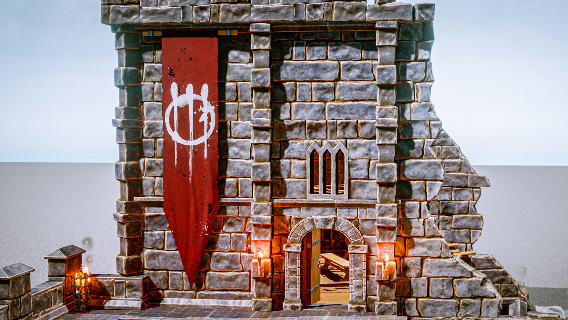 Castle Ruins Props Asset Low-poly 3D model_7