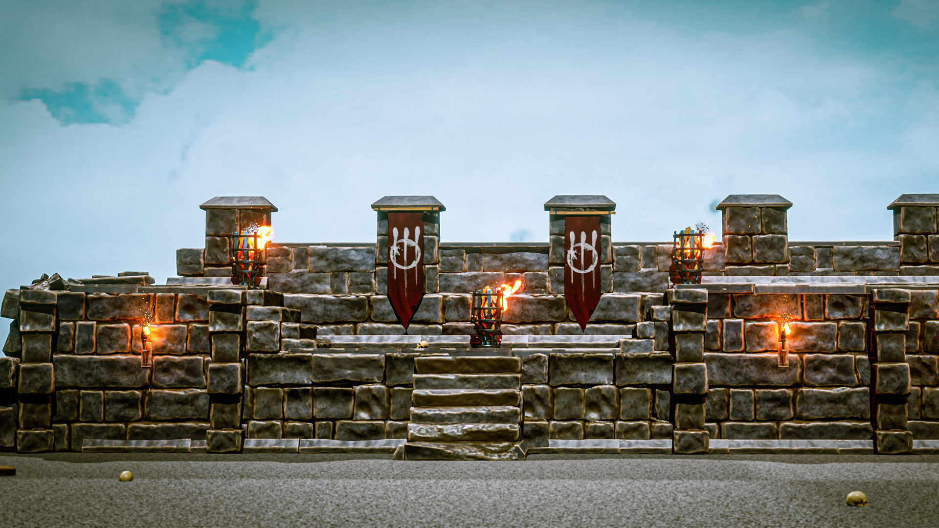 Castle Ruins Props Asset Low-poly 3D model_65