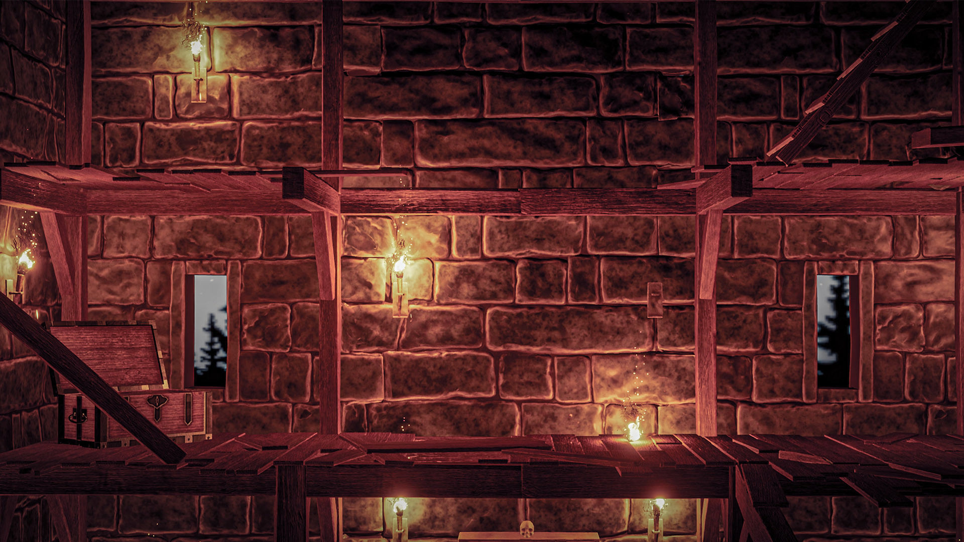 Castle Ruins Props Asset Low-poly 3D model_34