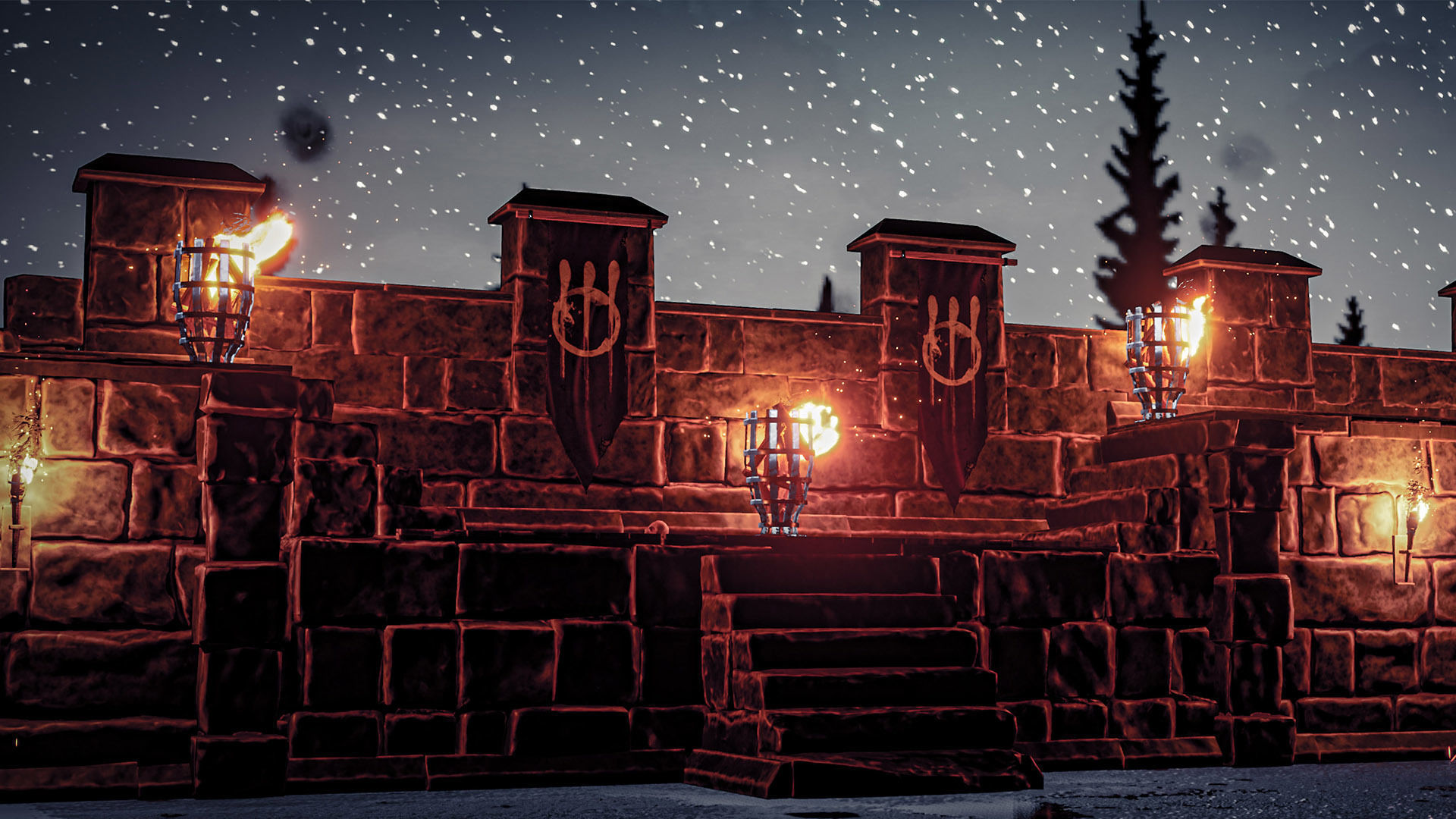 Castle Ruins Props Asset Low-poly 3D model_52