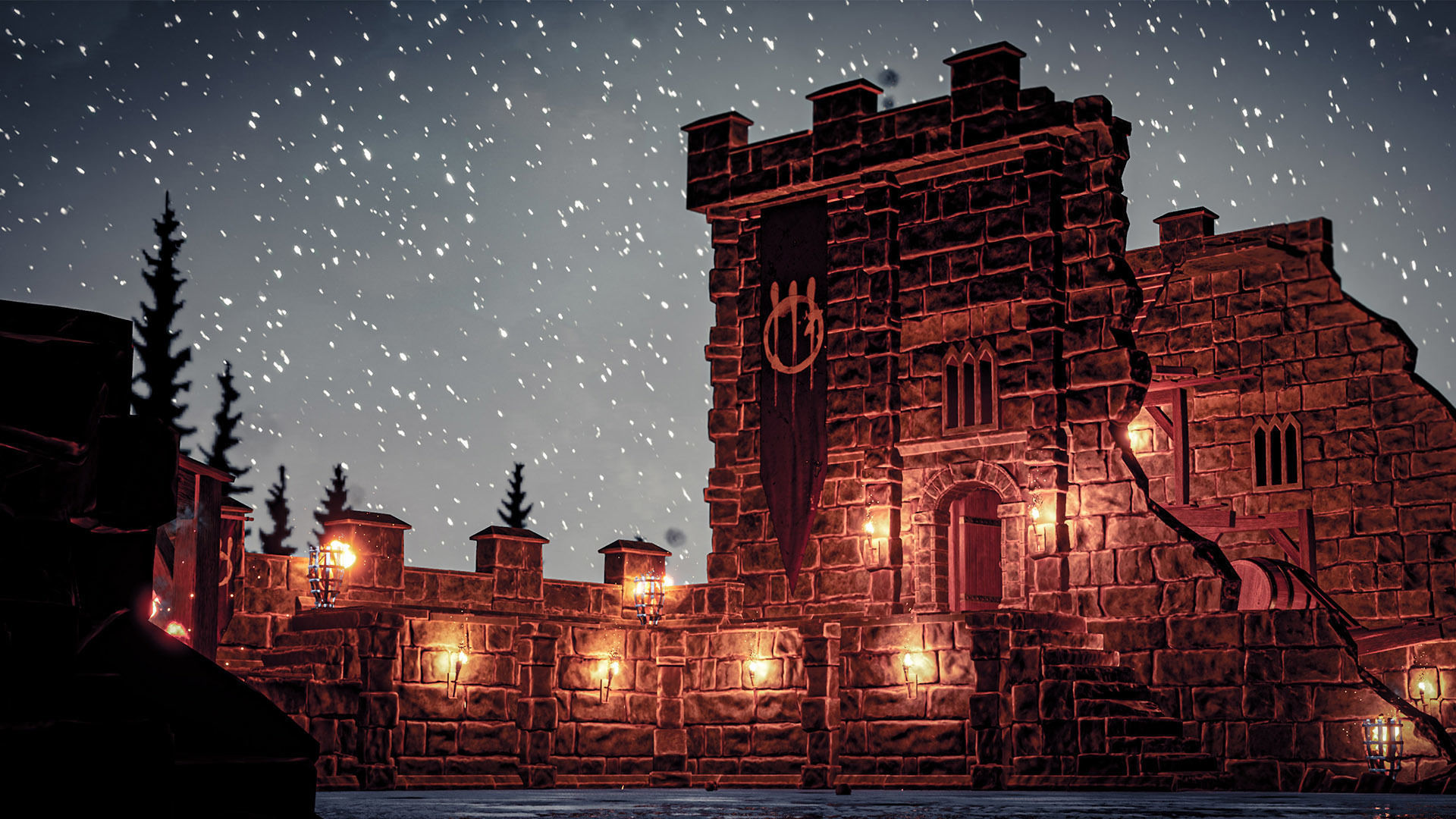 Castle Ruins Props Asset Low-poly 3D model_44