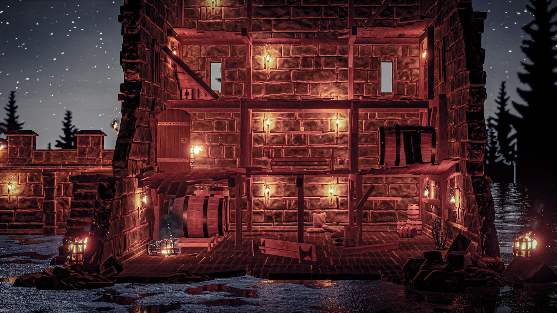 Castle Ruins Props Asset Low-poly 3D model_27