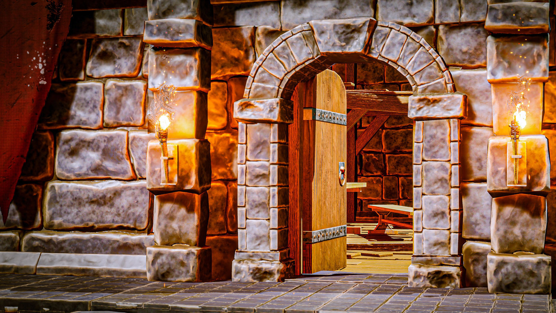 Castle Ruins Props Asset Low-poly 3D model_14