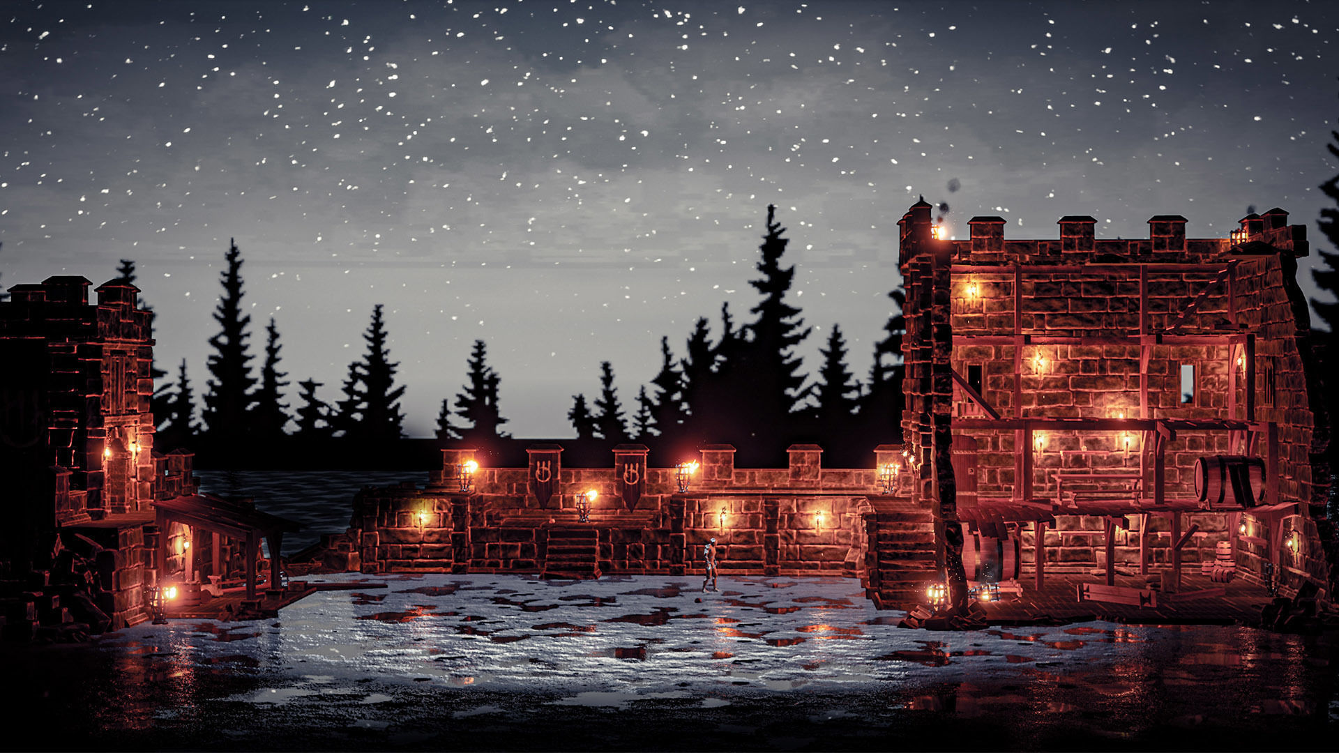 Castle Ruins Props Asset Low-poly 3D model_56