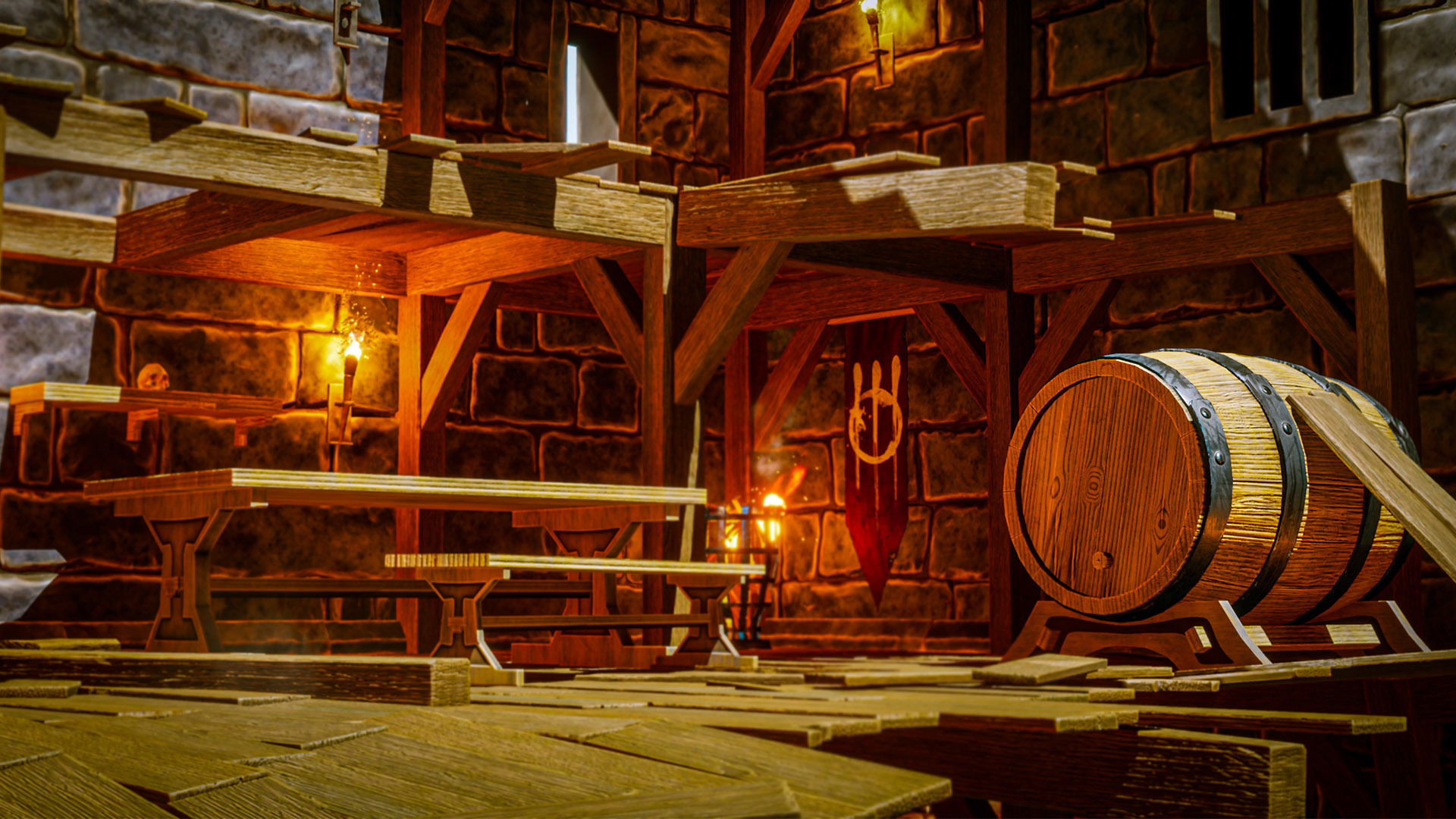 Castle Ruins Props Asset Low-poly 3D model_16