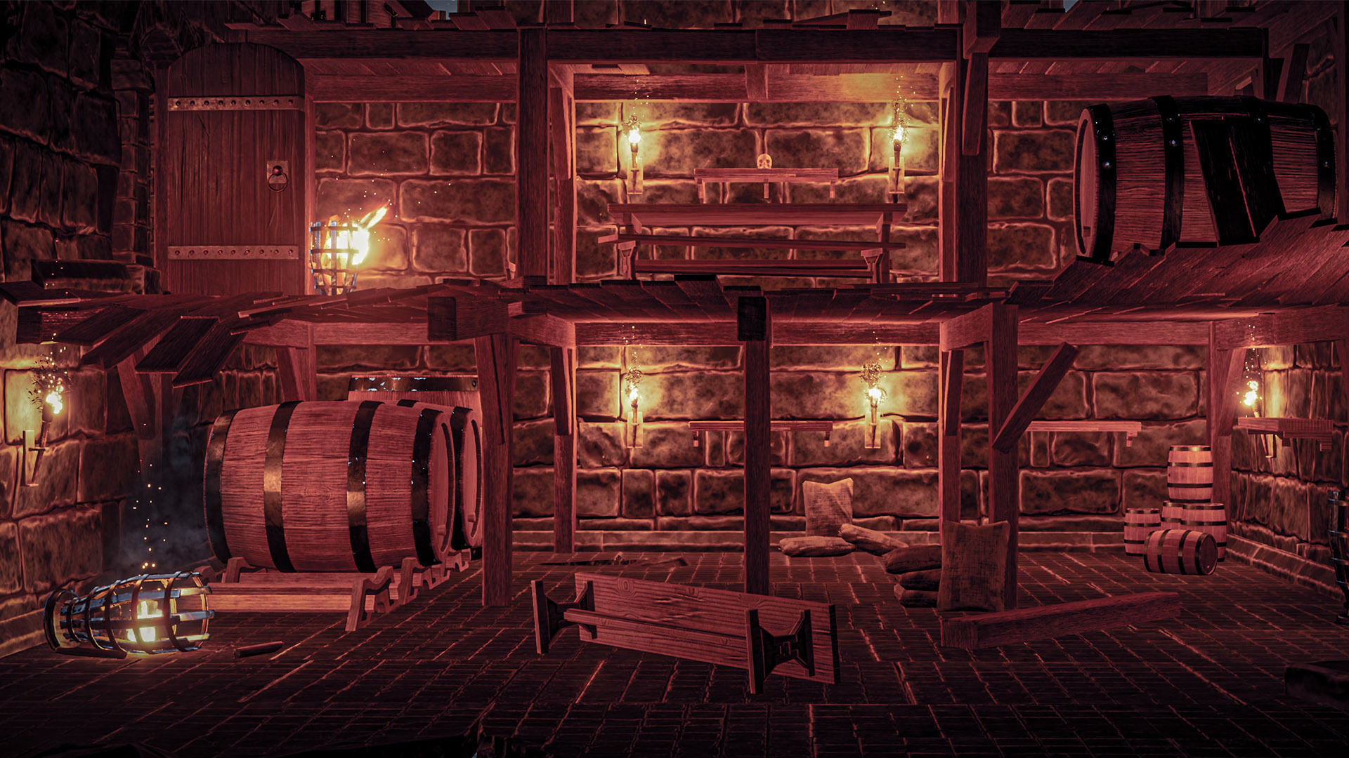 Castle Ruins Props Asset Low-poly 3D model_28