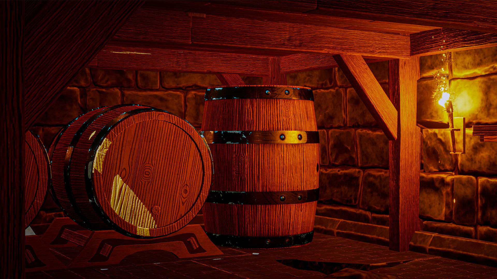 Castle Ruins Props Asset Low-poly 3D model_63