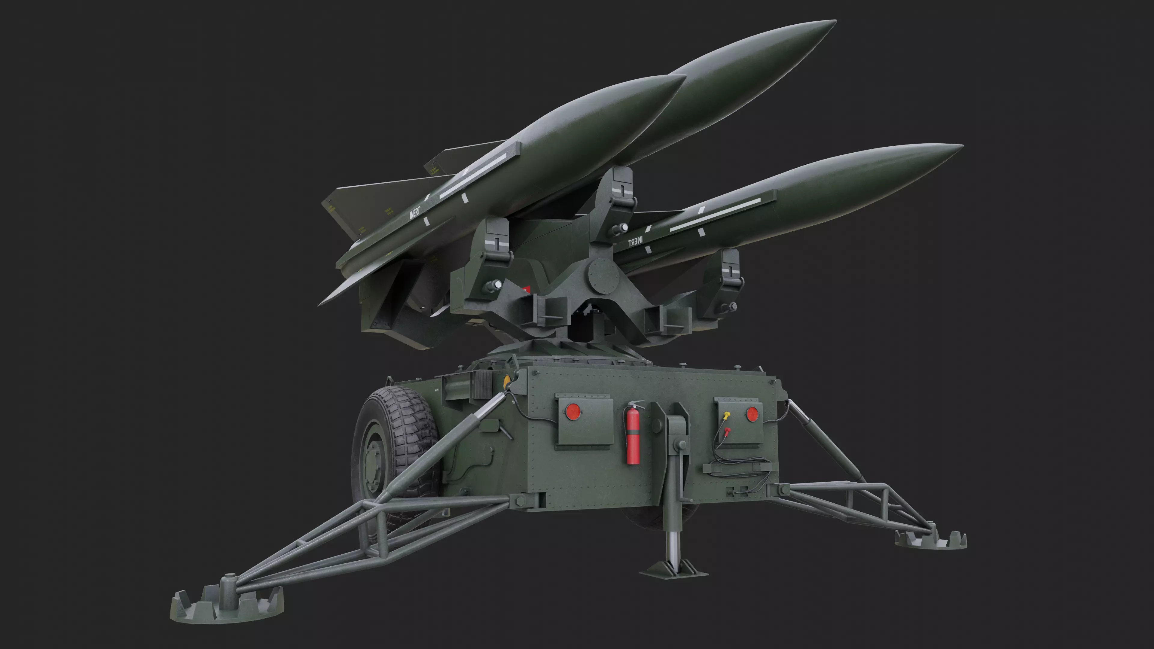 Mim 23 HAWK - Air Defense Missile Low-poly 3D model