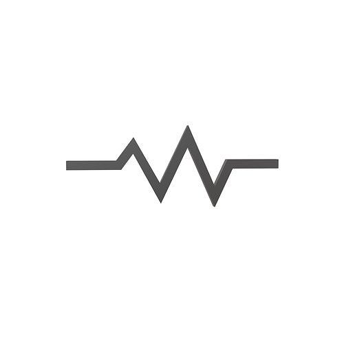 Pulse Symbol v1 004 Low-poly 3D model