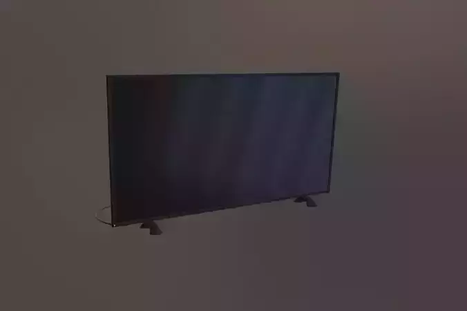 Flat Screen TV Low-poly 3D model Free low-poly 3D model
