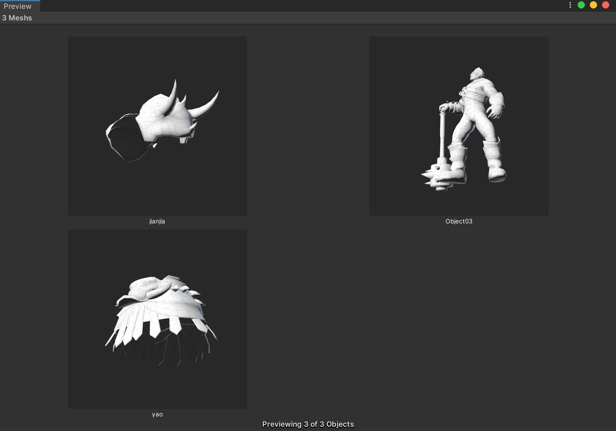 Strong Warrior  Low-poly 3D model_4