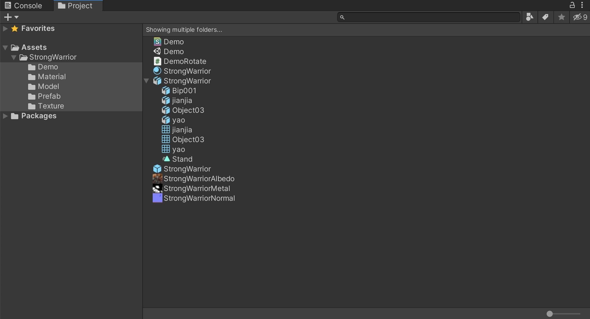 Strong Warrior  Low-poly 3D model_3