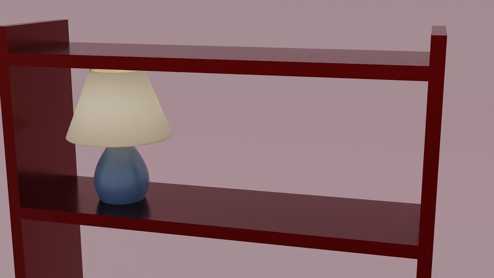 Book shelves  Low-poly 3D model_1