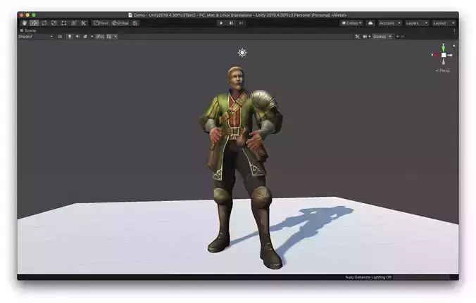 Pirate Sailor Low-poly 3D model