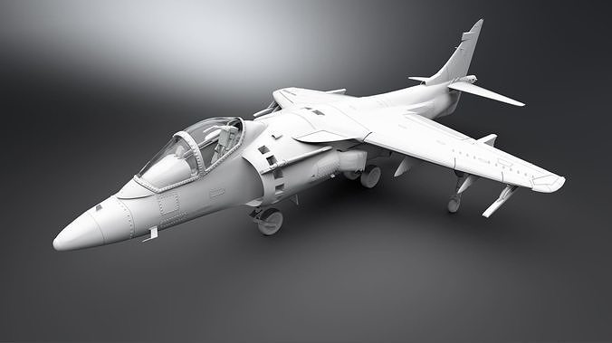Harrier Jump Jet scale model 3D print model