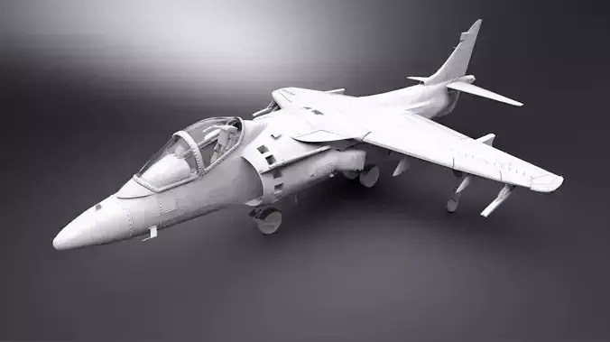 Harrier Jump Jet scale model 3D print model