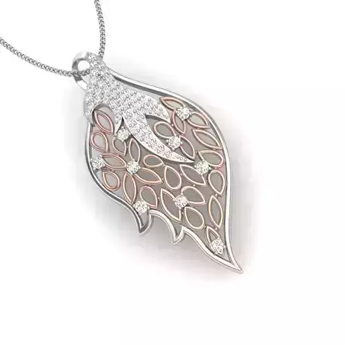 PENDANT angel wing in rose gold