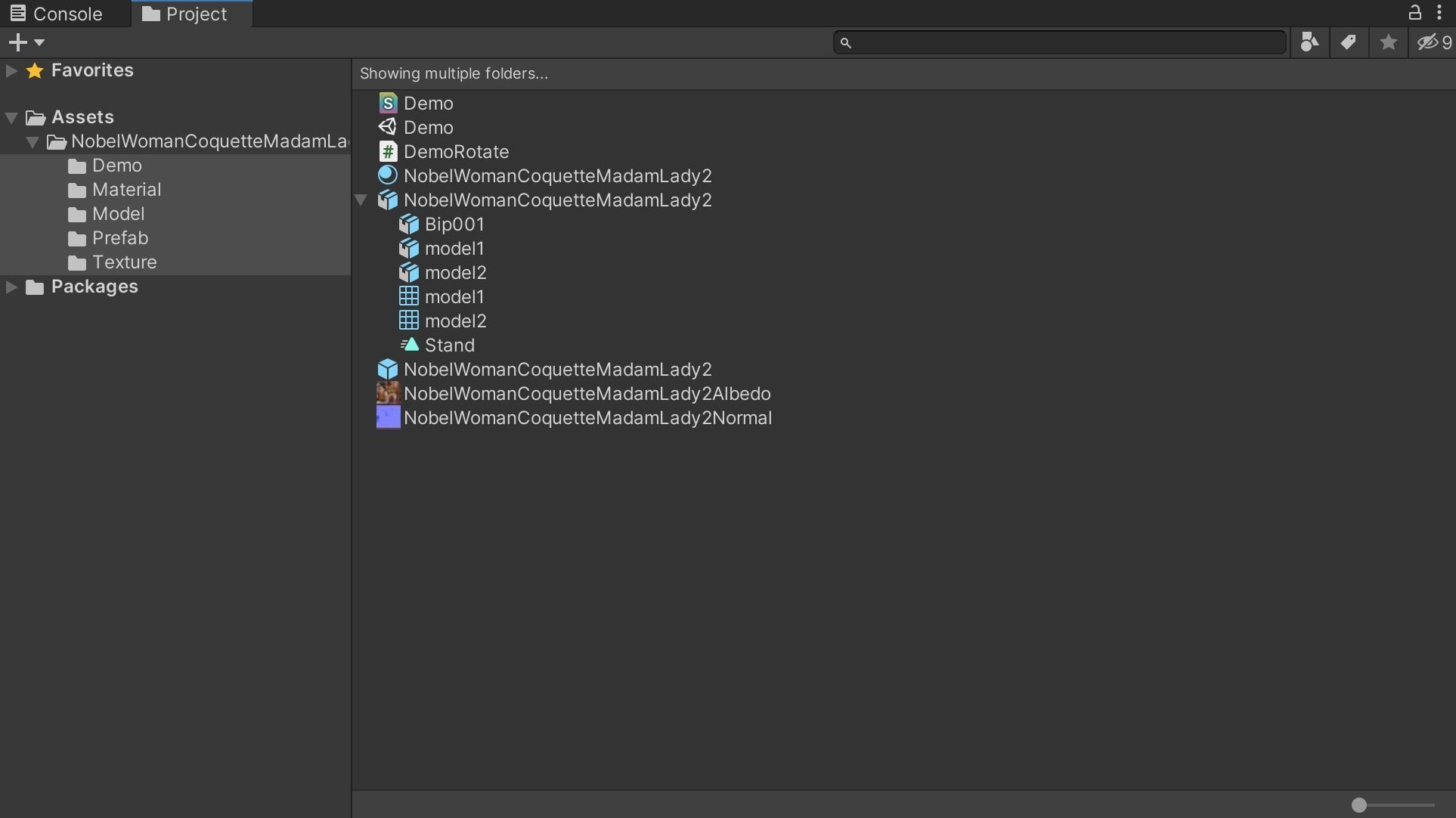 Nobel Woman Coquette Madam Lady Low-poly 3D model_5